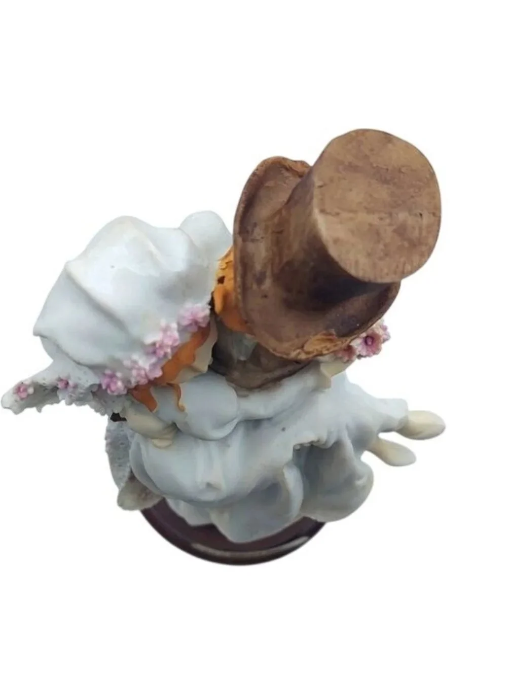 Just Married Porcelain Bride & Groom Crossing the Threshold Collectors Figurine